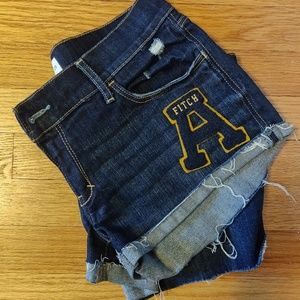 Abercrombie "A" patch shorts.